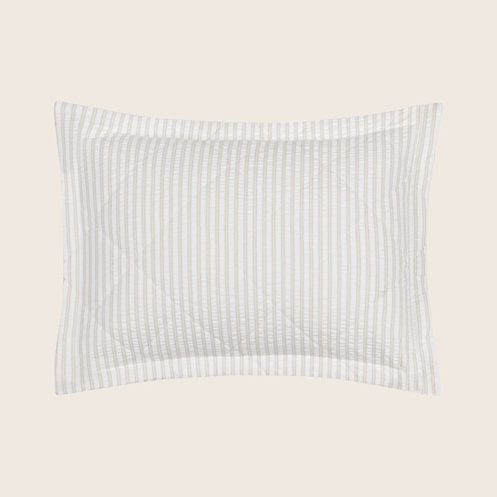 Matteo Cotton Quilted Sham Natural / Boudoir