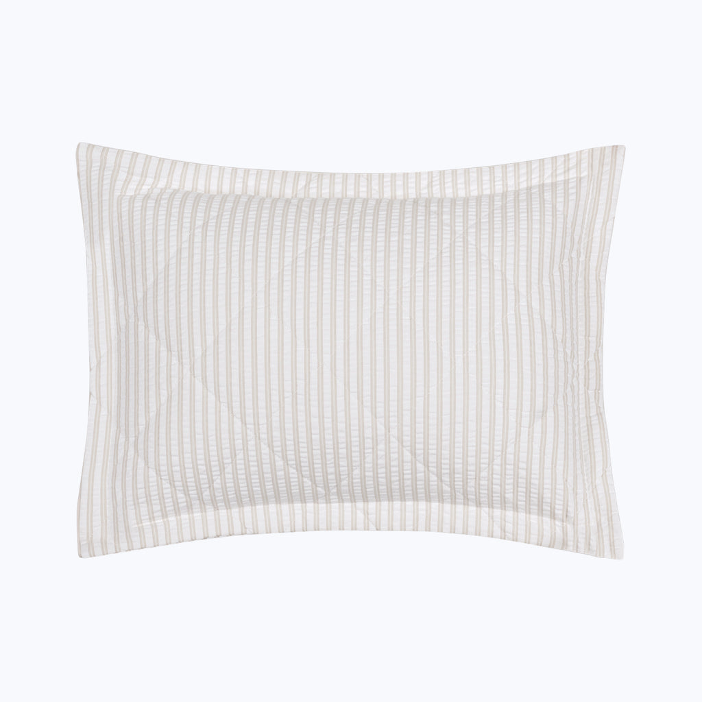 Matteo Cotton Quilted Sham Natural / Boudoir