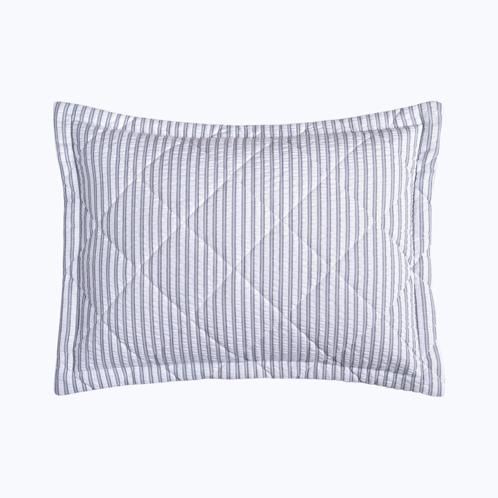 Matteo Cotton Quilted Sham Sea / Boudoir