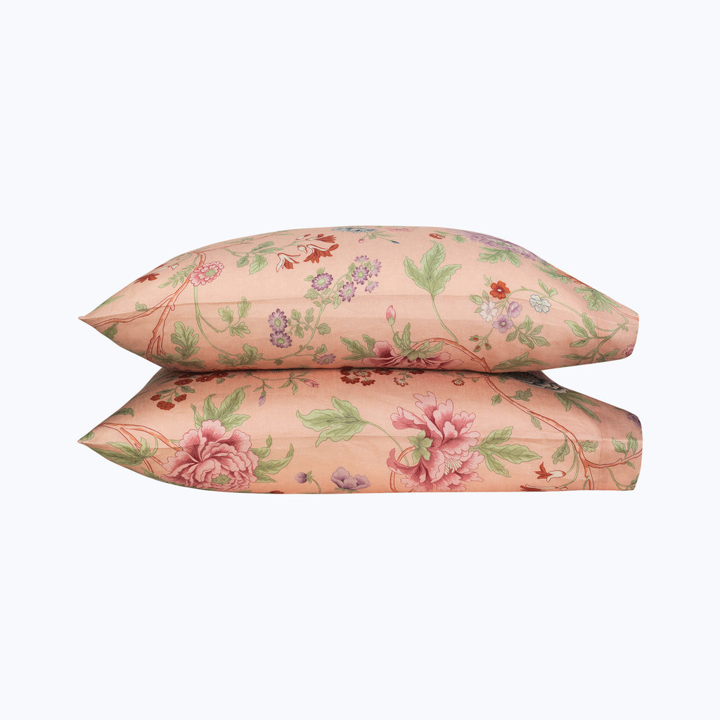 Simone Linen Pillowcases Apricot / Standard - Pair