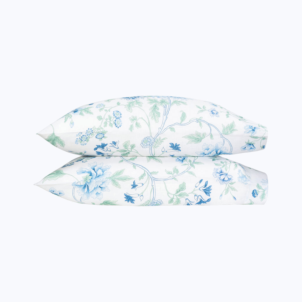 Simone Linen Pillowcases Sea / Standard - Pair