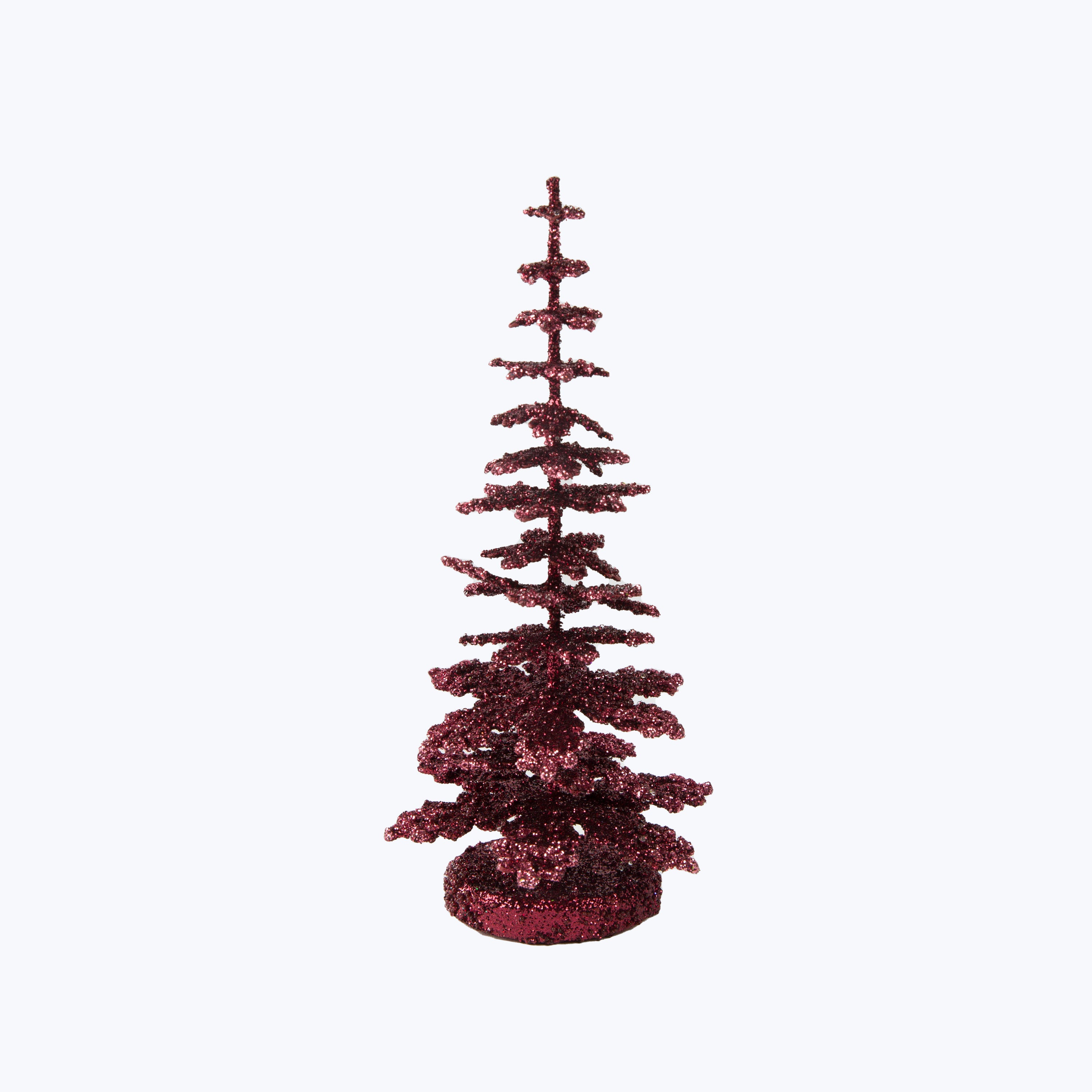 Frosted Deco Tree, Plum/Hologram Rose