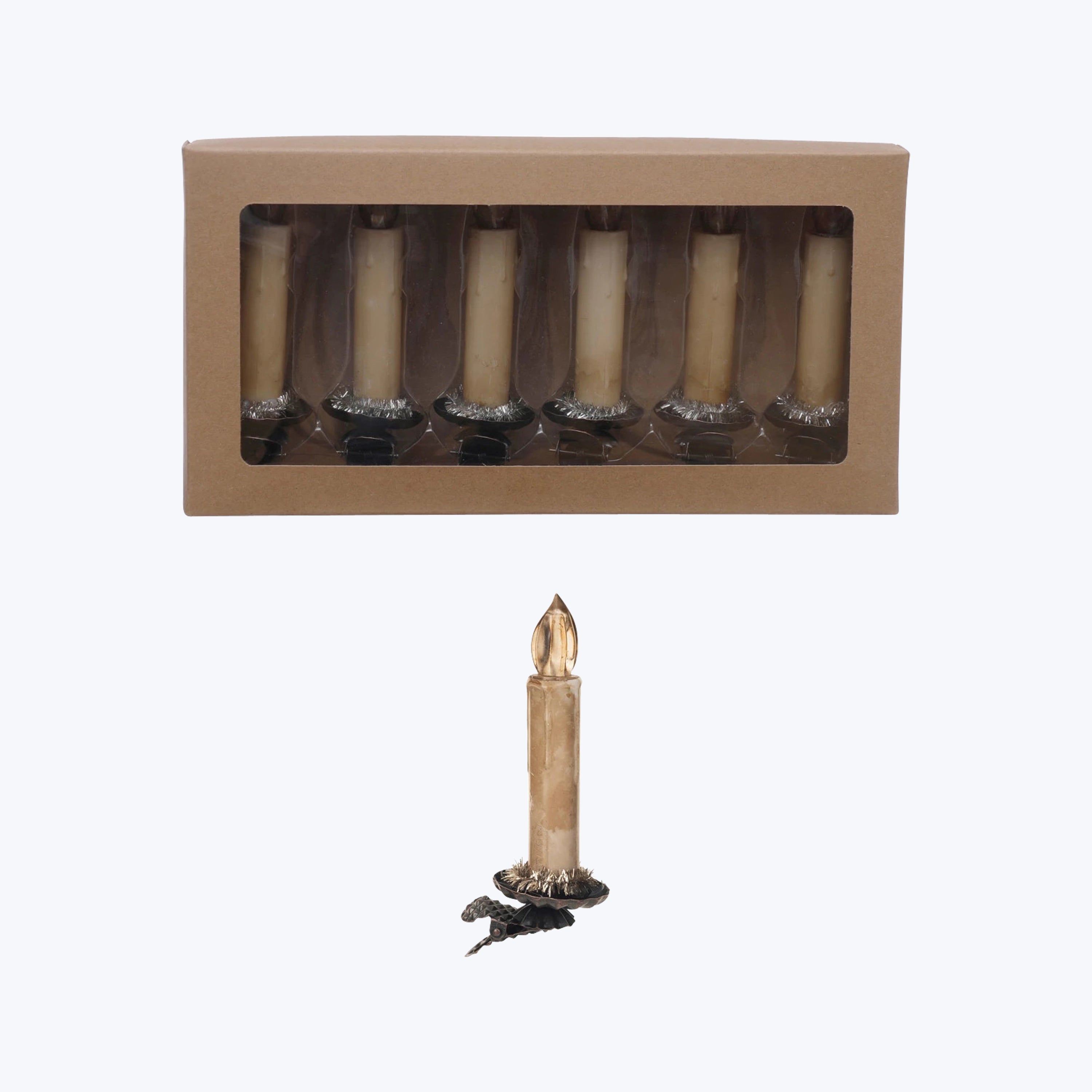 Boxed Candle Clip-On Ornaments