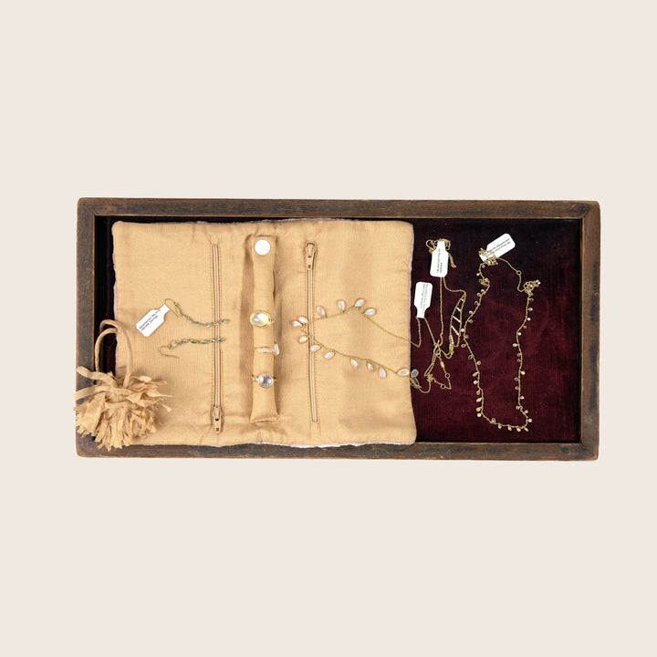 Silk Velvet Jewelry Roll