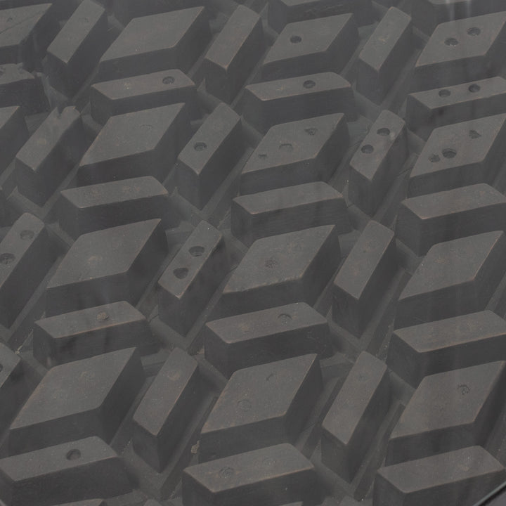 Vintage Concrete Mold Coffee Table | Glass Top