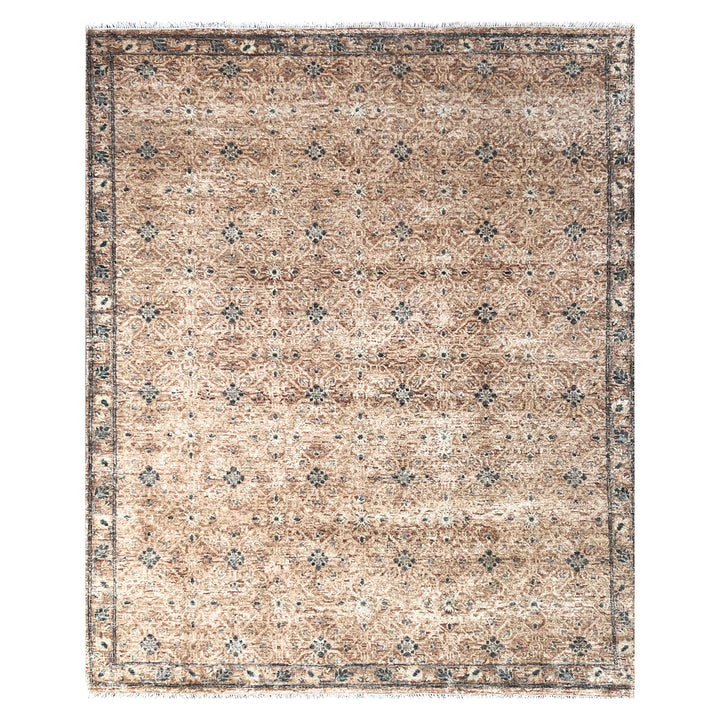 Dusty Rose Traditional Wool Silk Rug - 8' x 10'