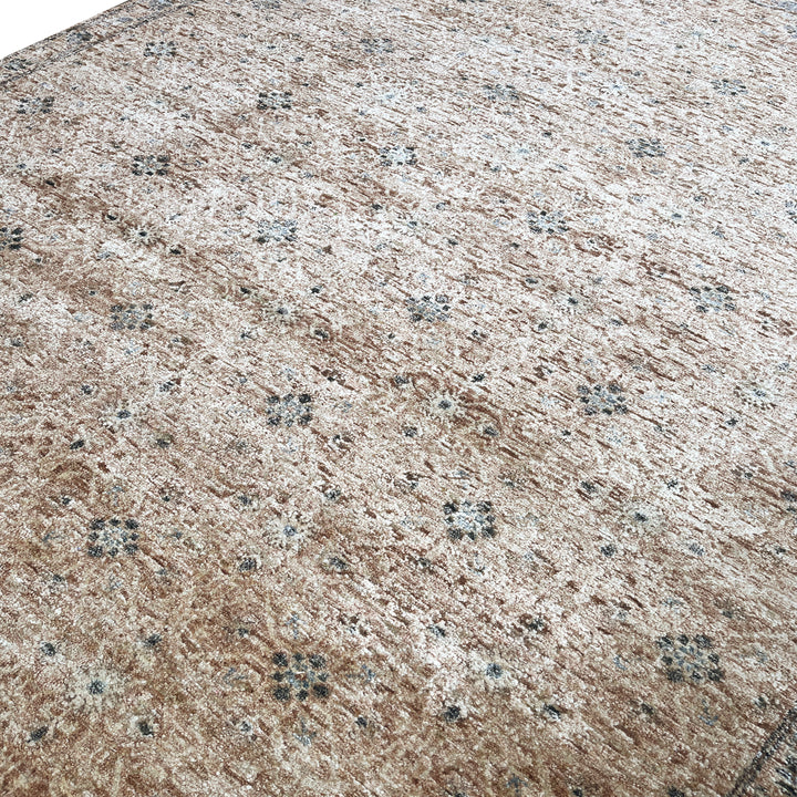 Dusty Rose Traditional Wool Silk Rug - 8' x 10'