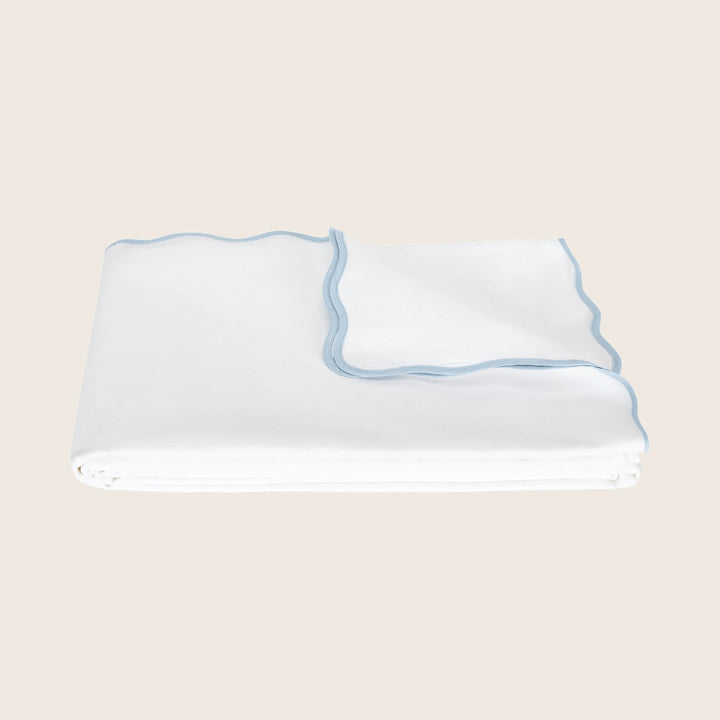 Camilla Cotton Pique Coverlet Light Blue / Full/Queen