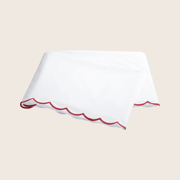 Dakota Percale Flat Sheet Red / Full/Queen
