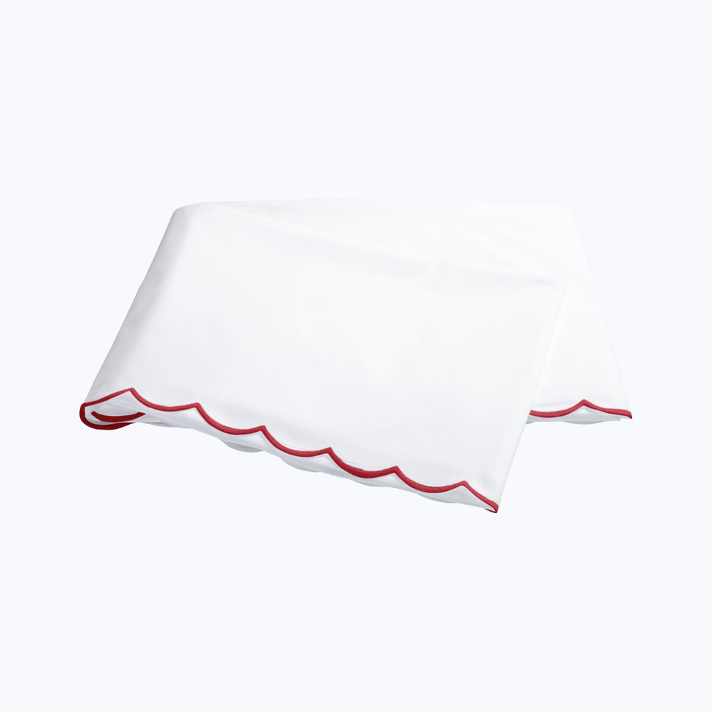 Dakota Percale Flat Sheet Red / Full/Queen