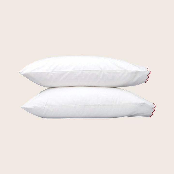 Dakota Percale Pillowcases Red / Standard - Pair