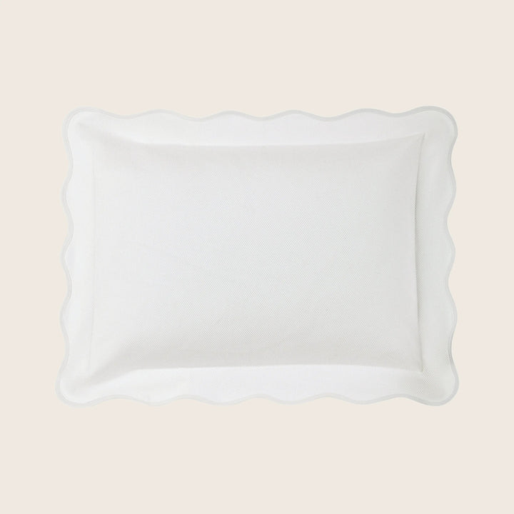 Camilla Cotton Pique Sham White / Boudoir