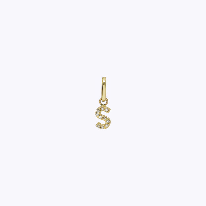 Love Letter Pavé Initial Charm