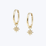 Mel Soldera Icon Star Hoop Charm Earrings