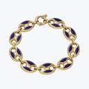 14K Yellow Gold Lapis Lazuli Coffee Bean Bracelet