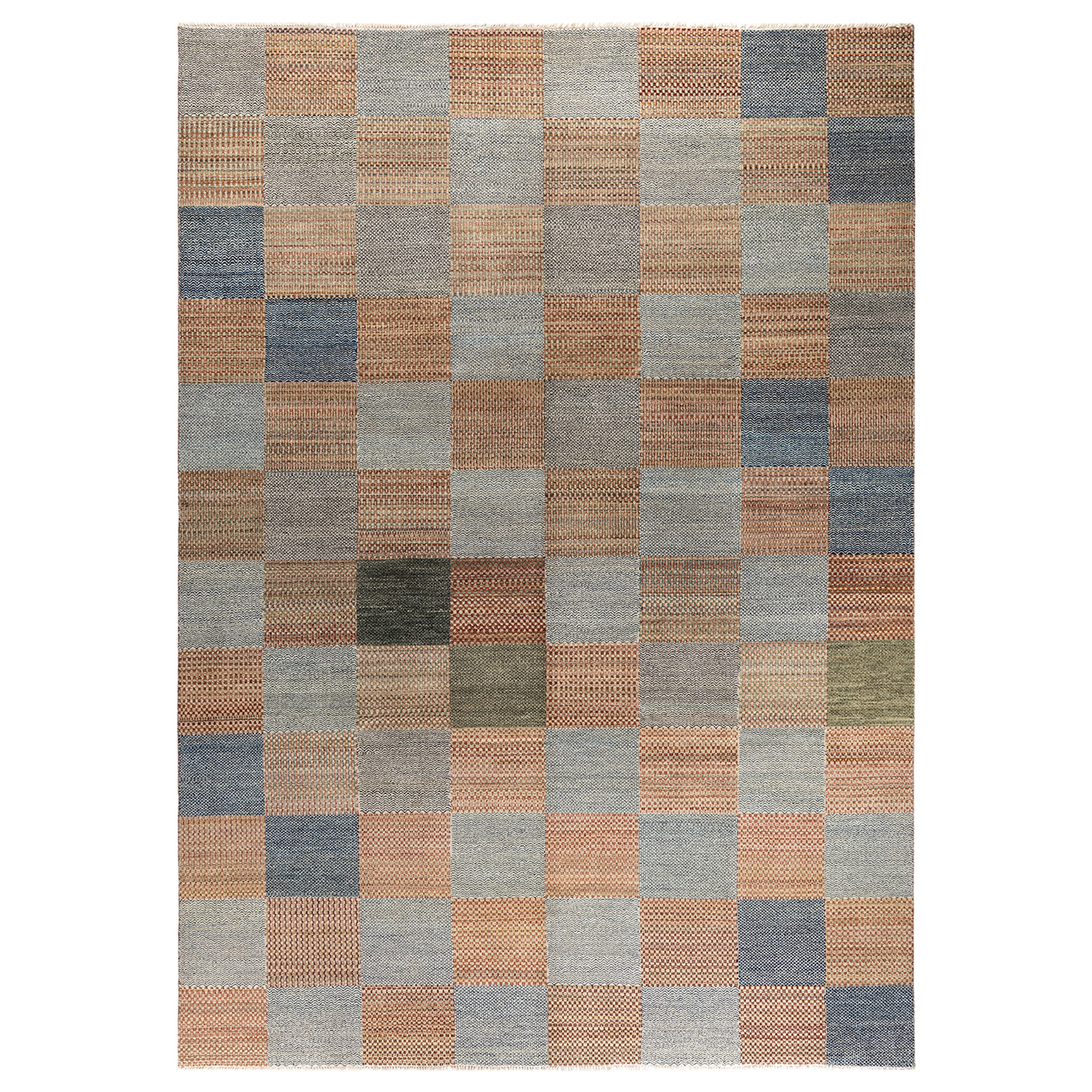 Brown Contemporary Wool Rug - 9' x 12'8"