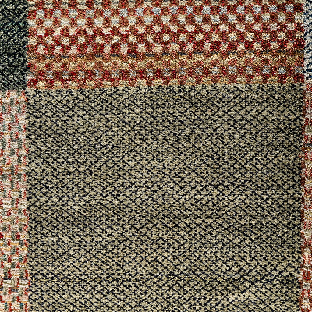 Brown Contemporary Wool Rug - 9' x 12'8"