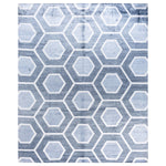 Grey Contemporary Silk Rug - 8'2" x 10'