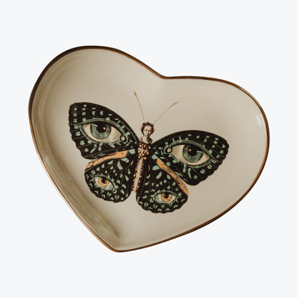 Madame Butterfly Ceramic Heart Dish