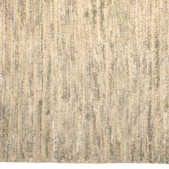 Textured Wool Silk Blend Rug - 6' x 9' Grey