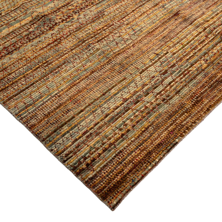 Multicolored Contemporary Wool Silk Blend Rug - 8' x 10'