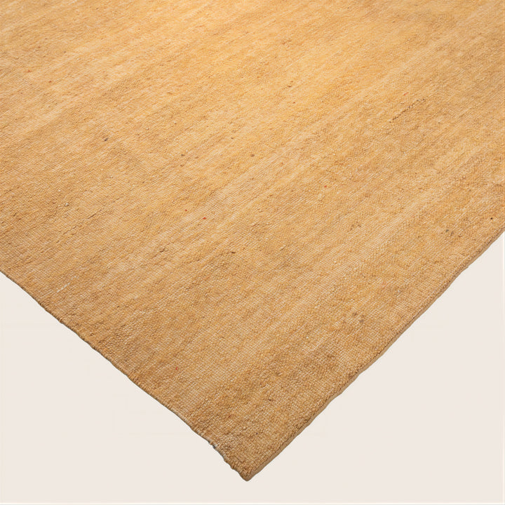 Solid Kilim Silk Rug Beige / 8x10
