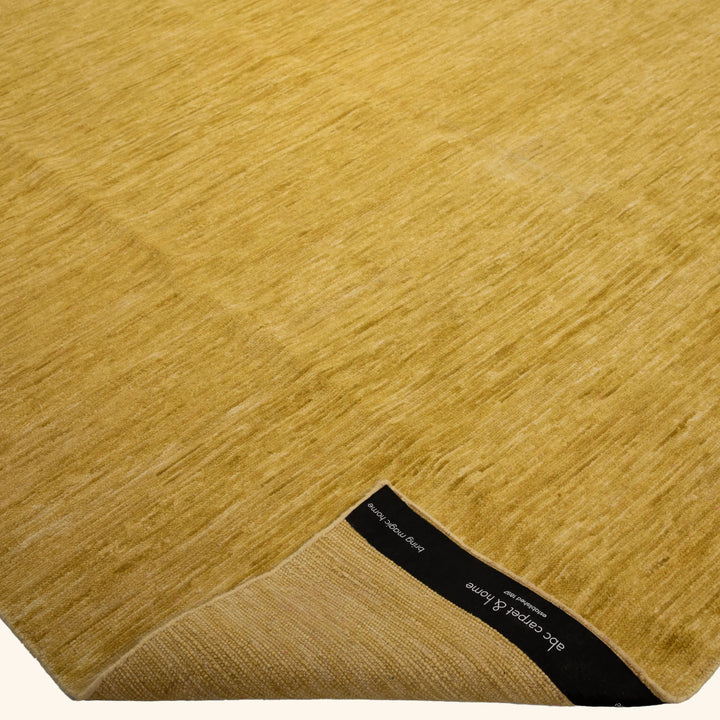 Yellow Solid Wool Rug 9x12