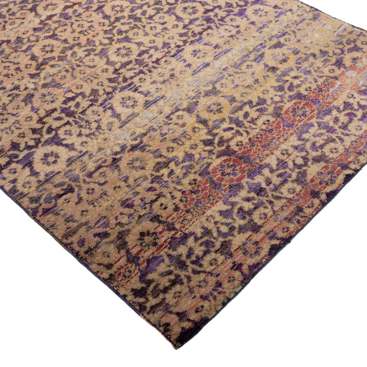 Purple Alchemy Wool Silk Blend Rug - 4'9" x 8'