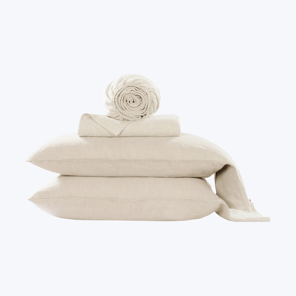 Hemp Linen Sheet Set Natural / Queen