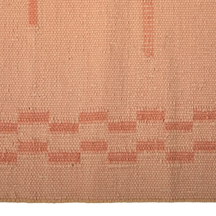 Pink Swedish Inspired Flatweave Wool Rug - 6' x 9'