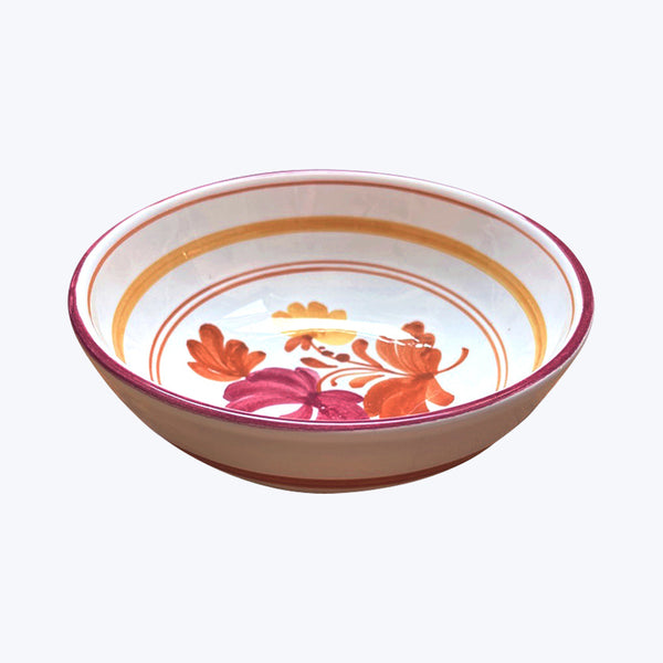 Blossom Cereal Bowl Yellow/Burgundy