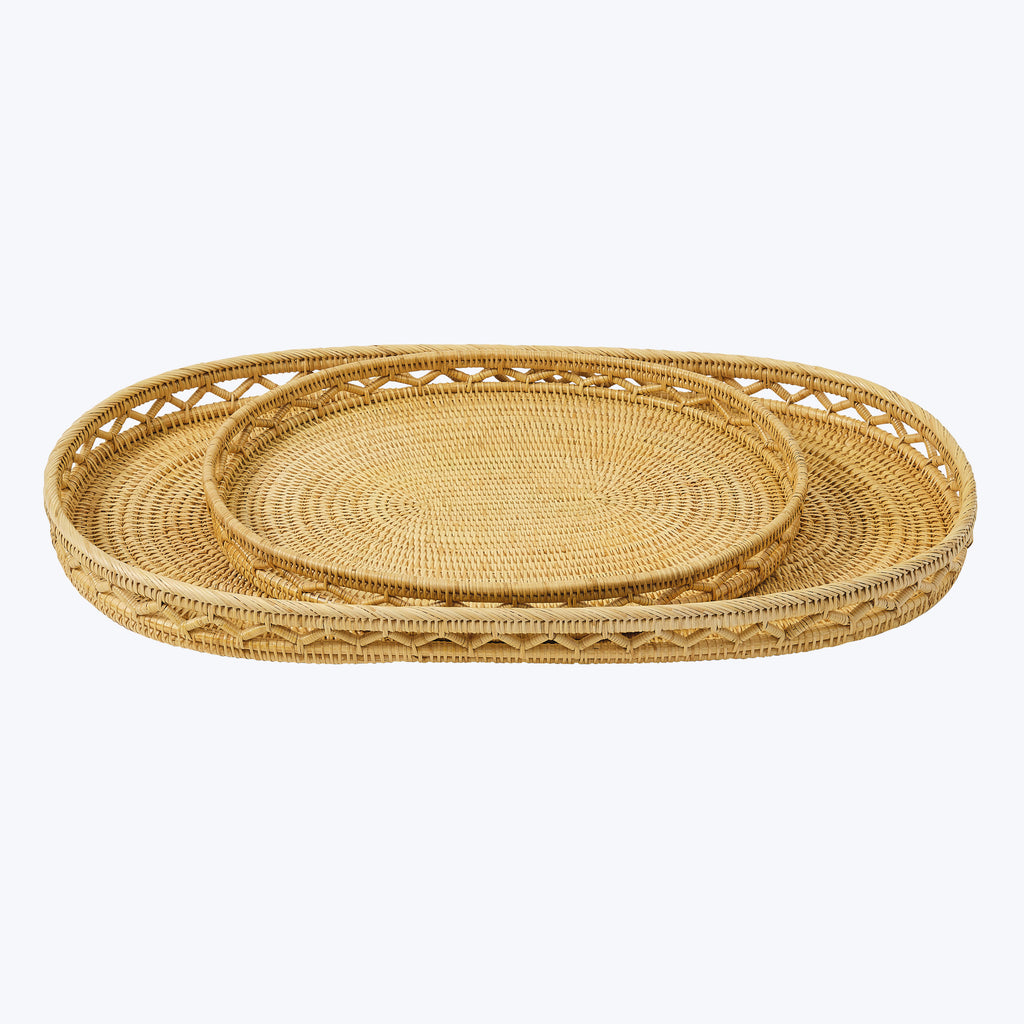 Woven Sabbia Oval Tray, Medium