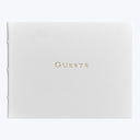 Leather Bound Wedding Guest Book White