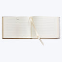 Leather Bound Wedding Guest Book White Gold