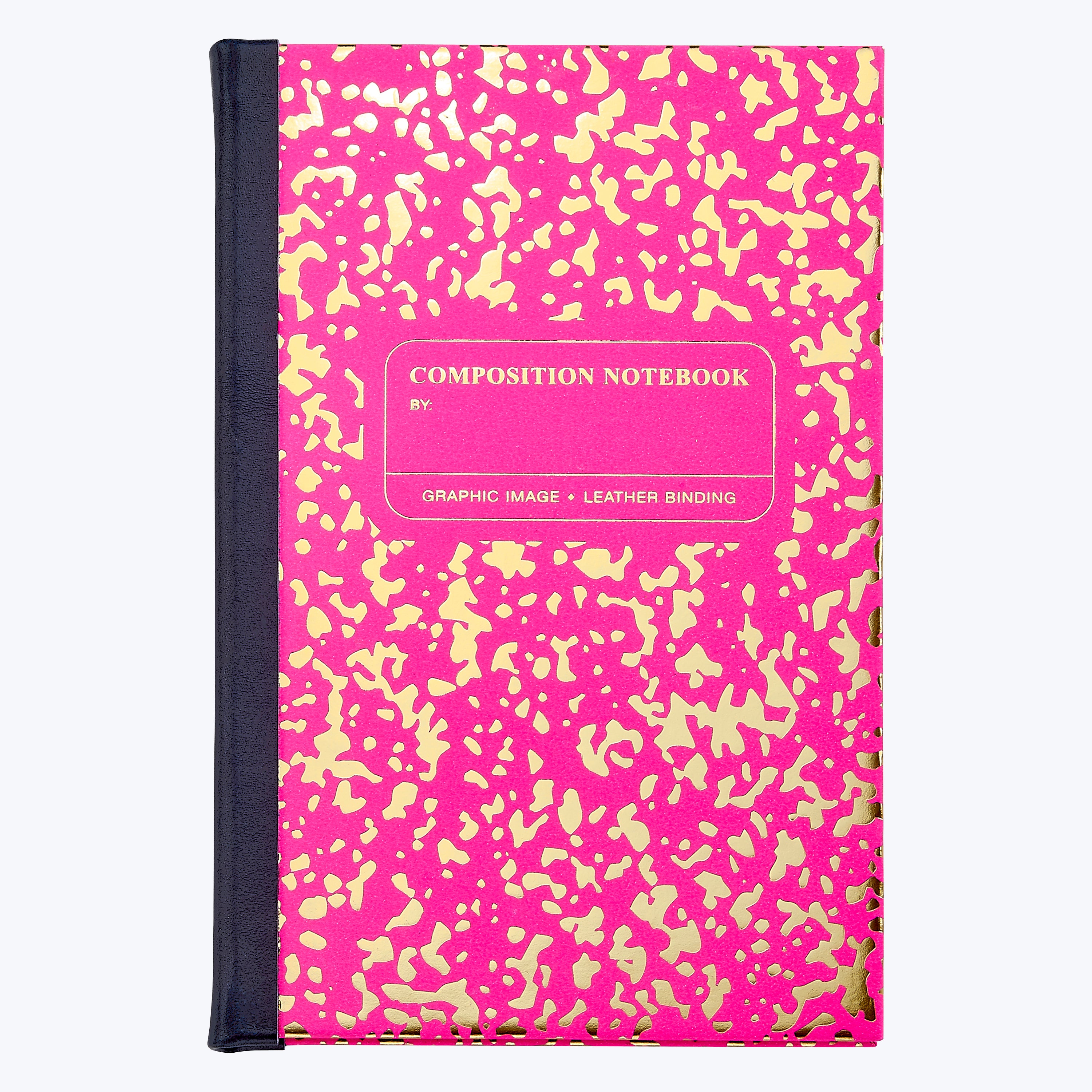 Leather Bound Neon Composition Book Pink