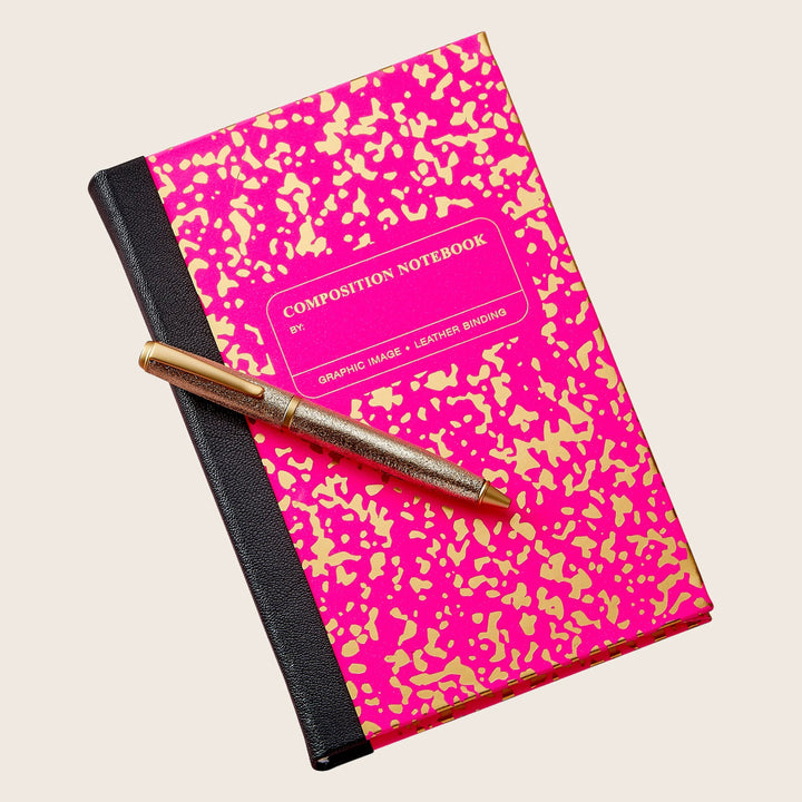Leather Bound Neon Composition Book