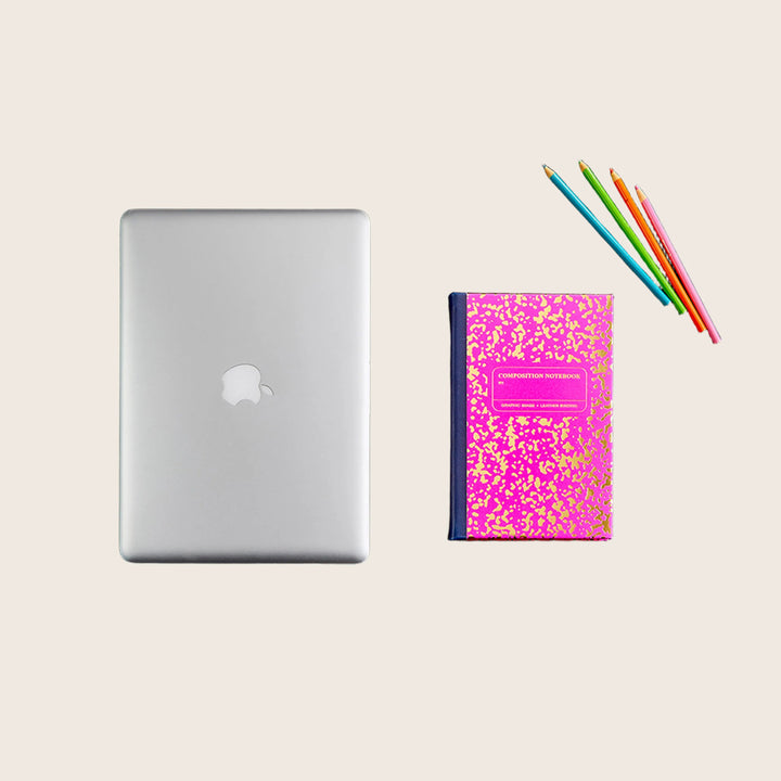 Leather Bound Neon Composition Book