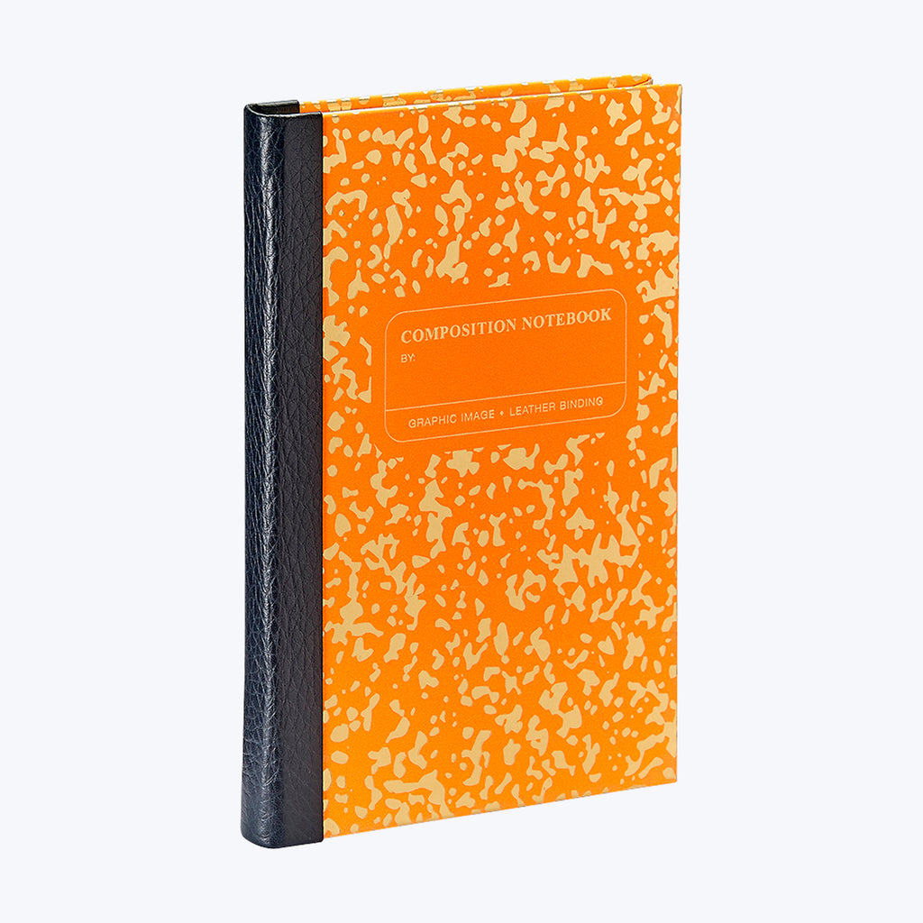 Leather Bound Neon Composition Book Orange