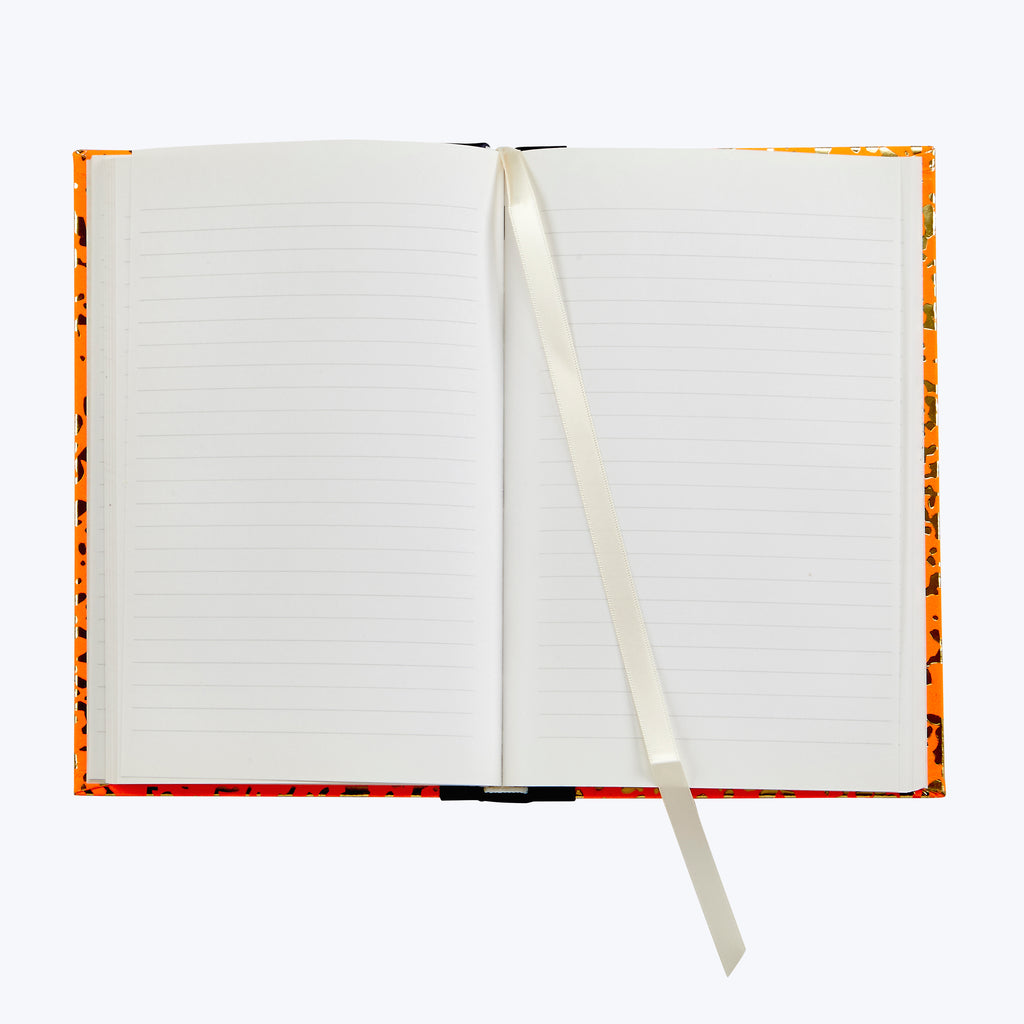 Leather Bound Neon Composition Book Orange