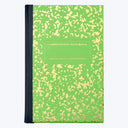 Leather Bound Neon Composition Book Green