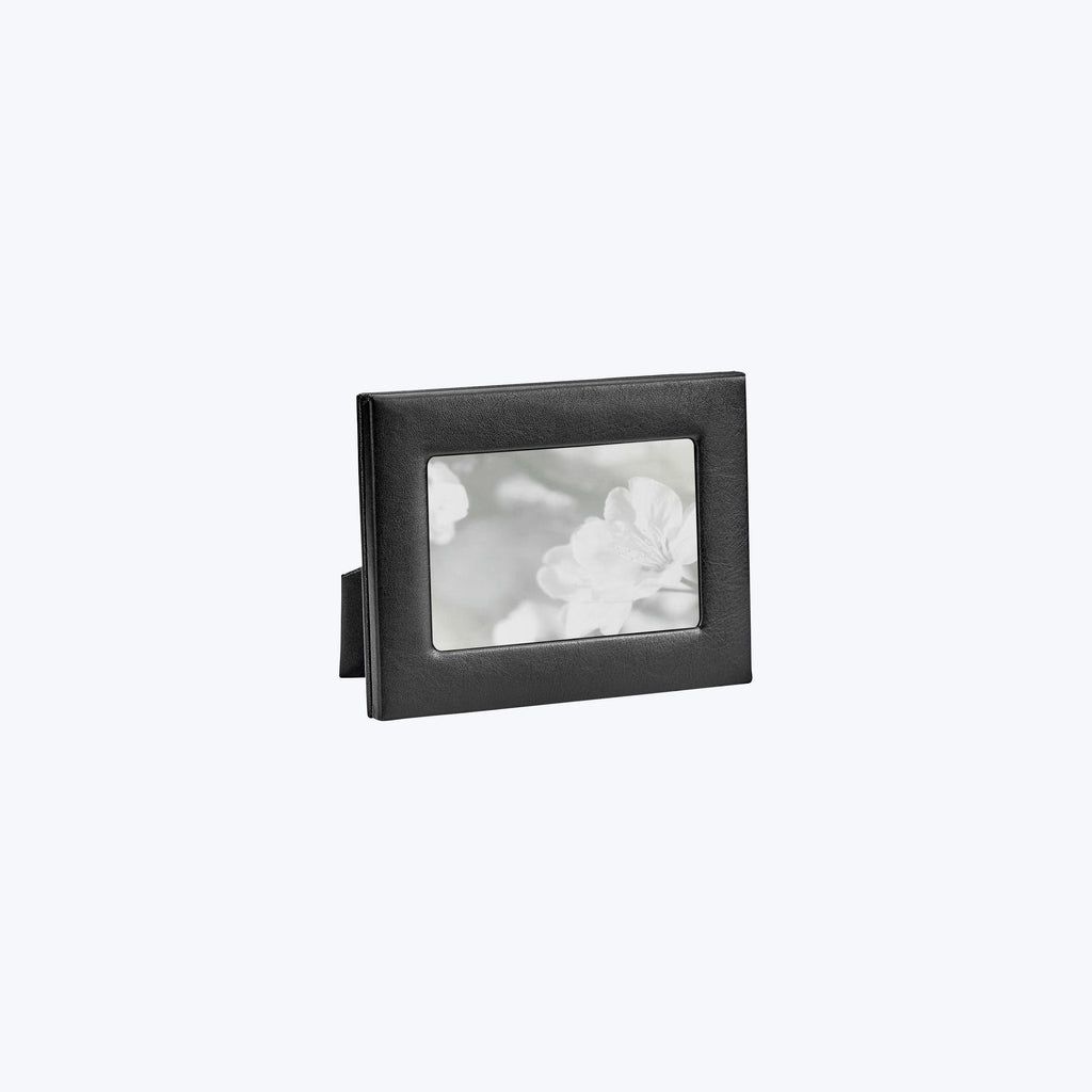 Leather 4" x 6" Studio Frame Black Leather