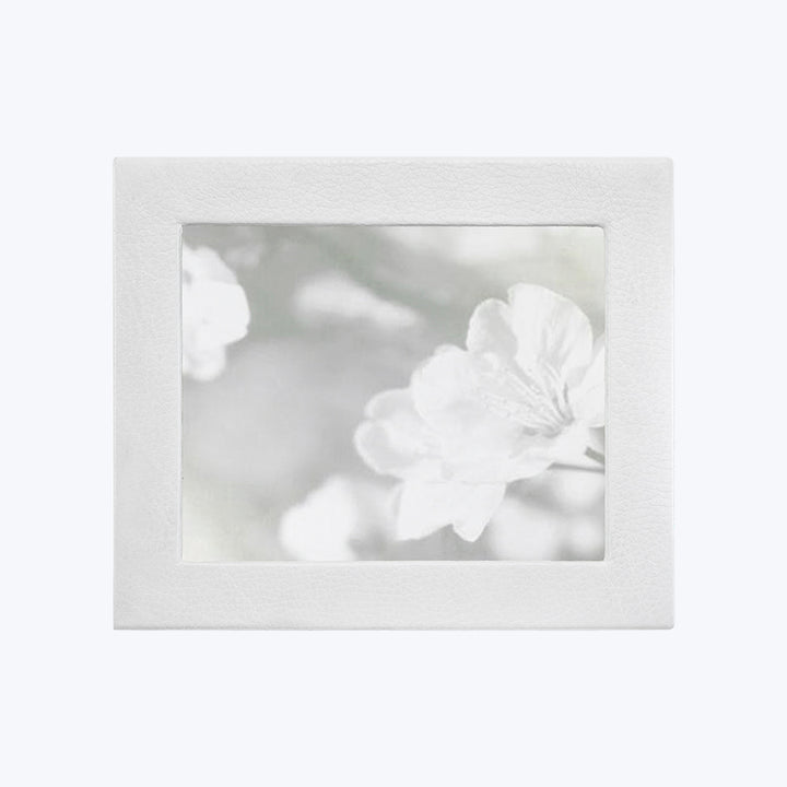 Leather 8" x 10" Studio Frame White Pebble Leather