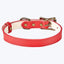 Small Dog Leather Collar Red