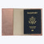 Leather Passport Holder Rose Gold