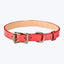 Medium Dog Leather Collar Red