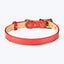 Medium Dog Leather Collar Red