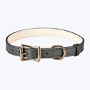 Medium Dog Leather Collar Black