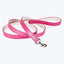 4" Leather Dog Leash Pink