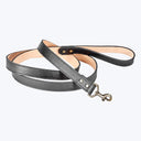 4" Leather Dog Leash Black