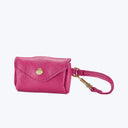 Leather Pet Waste Bag Holder Pink